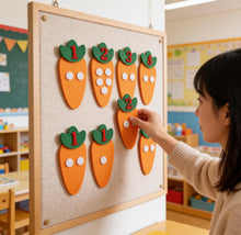 Carrot Counting Felt Set 1 to 10, Number Matching Activity, Preschool Maths Toy product image 2