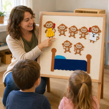 Five Little Monkeys Felt Board Story Set, Nursery Rhyme Counting Activity, Toddler Learning Toy product image 4