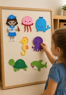 A Sailor Went to Sea Felt Board Story Set, Ocean Rhyme Preschool Activity product image 5