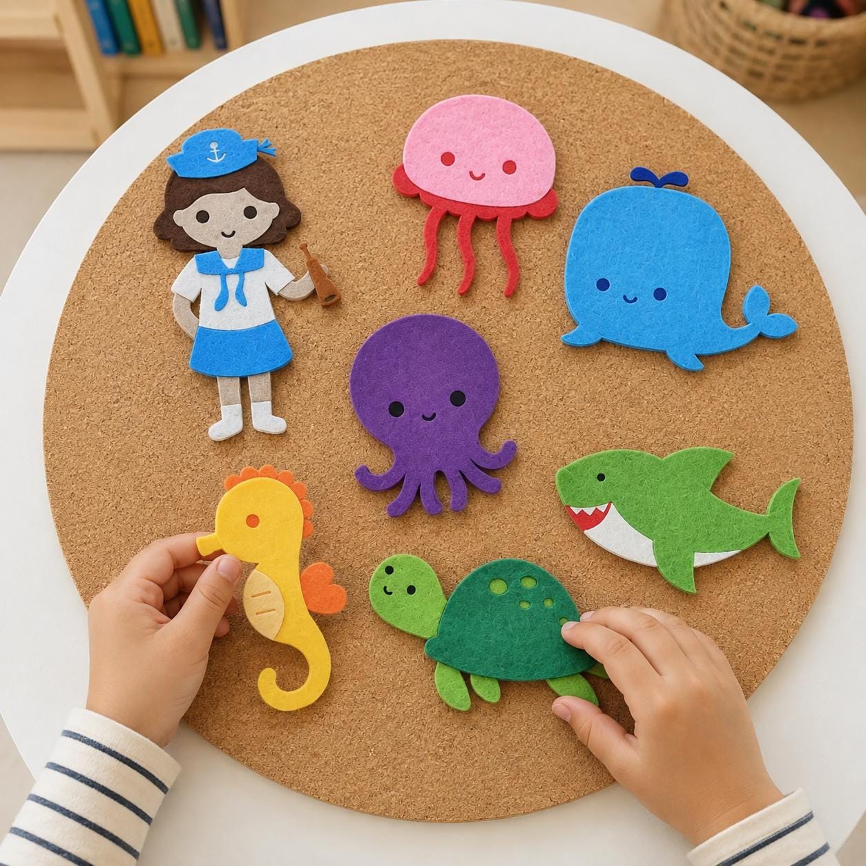 A Sailor Went to Sea Felt Board Story Set, Ocean Rhyme Preschool Activity product image