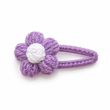 Yarn Flower Hair Clips & Hair Ties, Handmade Girls Floral Hair Accessories, Individual Colour Choice product image 8