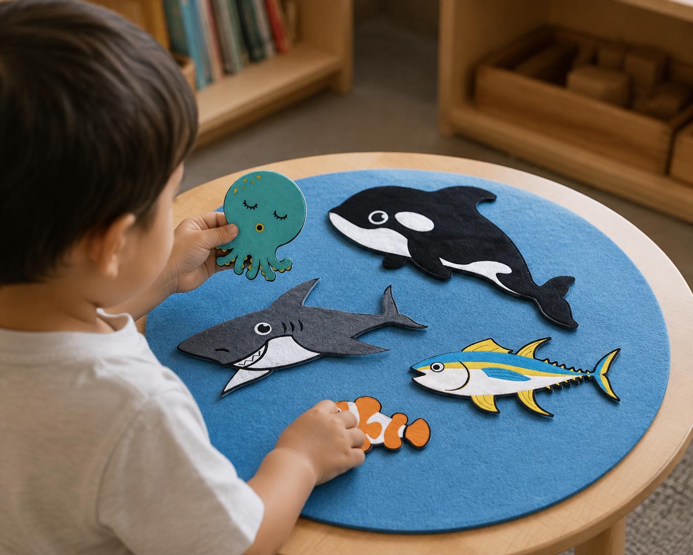 Slippery Fish Felt Board Story Set, Ocean Animal Song and Circle Time Activity product image