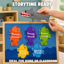Five Little Fish and Shark Felt Pattern, Printable Ocean Storytelling Craft and Preschool Activity Pack product image 3