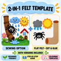 Incy Bitsy Spider Felt Board Pattern, Nursery Rhyme Printable, Preschool Activity