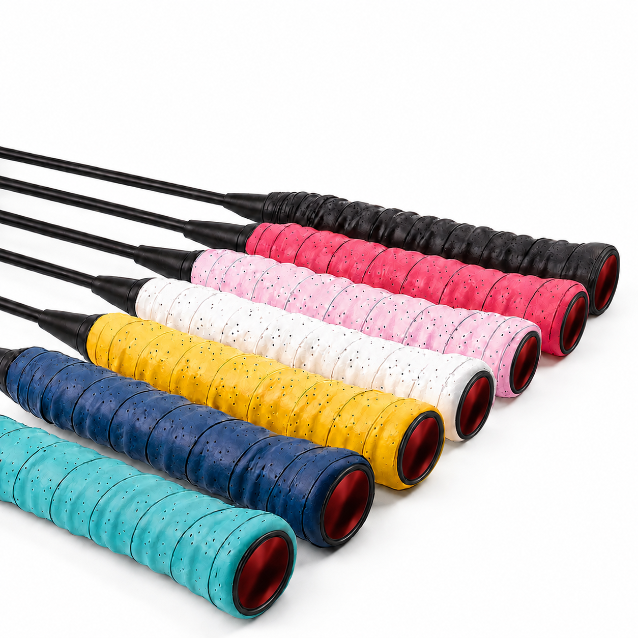 Purple wave-pattern racquet grip tape for tennis and badminton