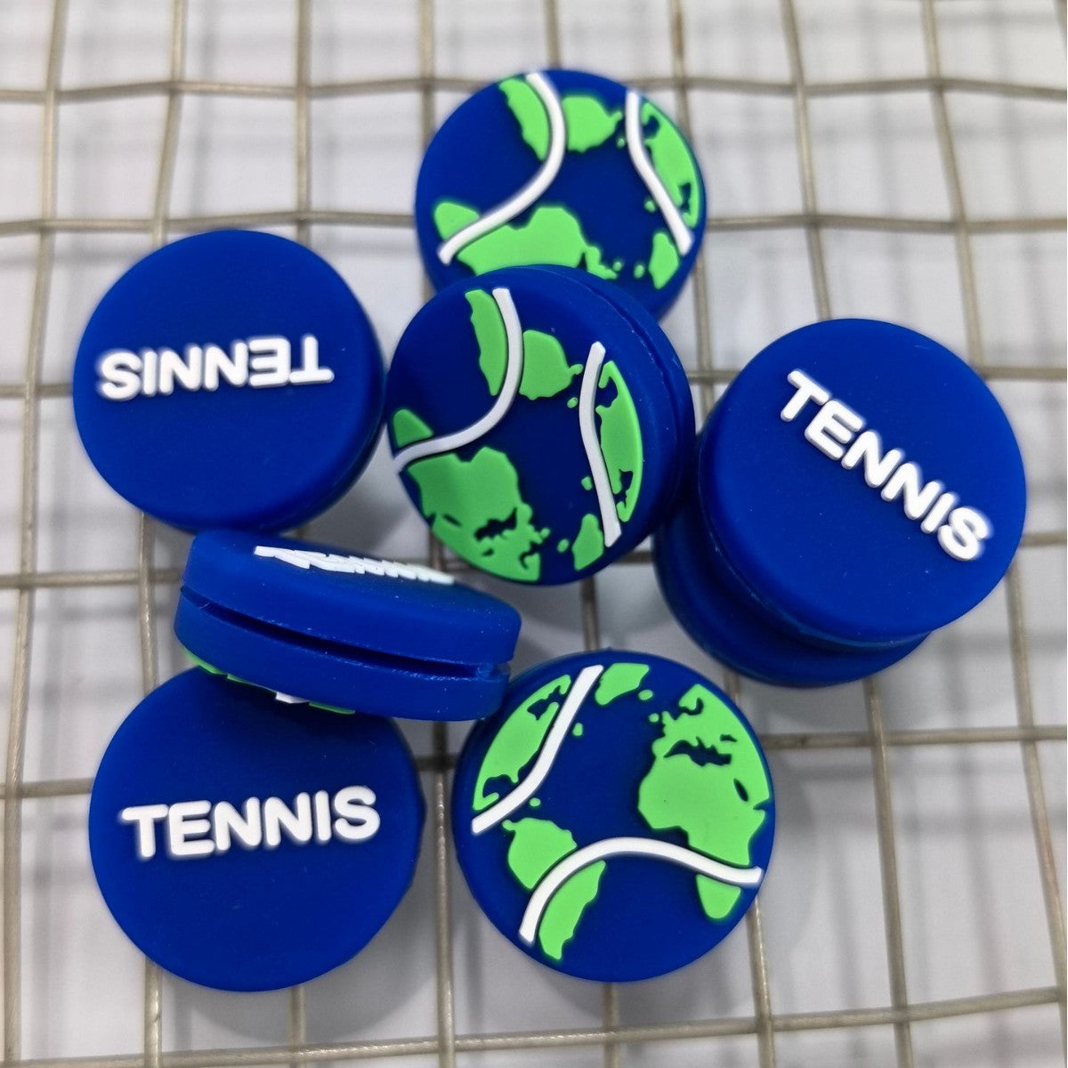 Tennis Racket Vibration Dampener – Blue & Green