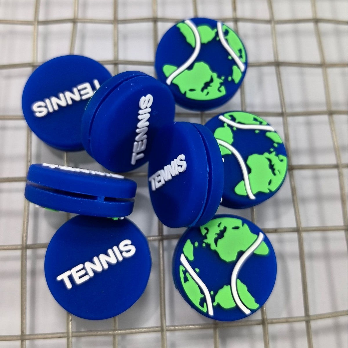 Tennis Racket Vibration Dampener – Blue & Green